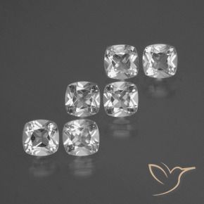 2.97 ct natürliche Klares Weiß Topas-Edelsteine, Kissen, VVS-VS