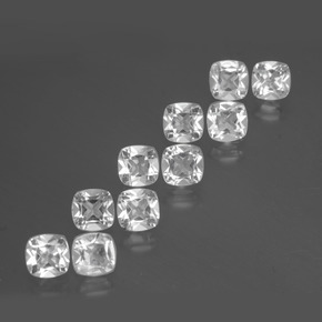 4.65 ct natürliche Weiß Topas-Edelsteine, Kissenschliff, VVS-VS