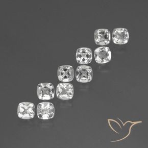 4.66 ct natürliche Weiß Topas-Edelsteine, Kissen, VVS-VS