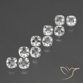 4.69 ct natürliche Weiß Topas-Edelsteine, Kissen, VVS-VS
