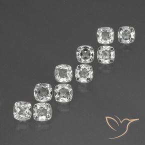 4.79 ct natürliche Weiß Topas-Edelsteine, Kissen, VVS-VS