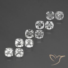 4.48 ct natürliche Klares Weiß Topas-Edelsteine, Kissen, VVS-VS