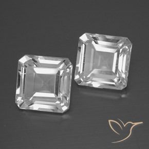 6.11 ct natürliche Klares Weiß Topas-Edelsteine, Oktagonschliff, VS