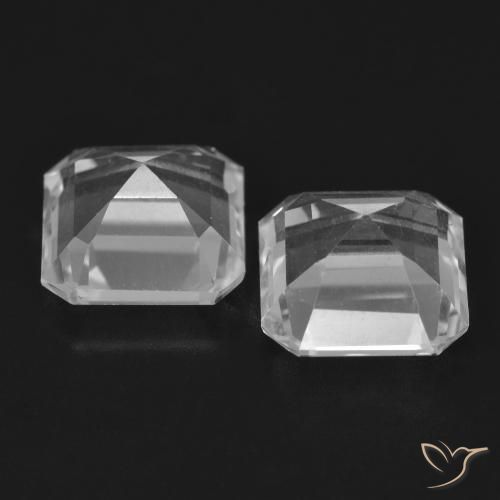 6.23 ct natürliche Klares Weiß Topas-Edelsteine, Oktagonschliff, VVS-VS