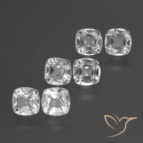 2.79 ct natürliche Klares Weiß Topas-Edelsteine, Kissen, VVS-VS