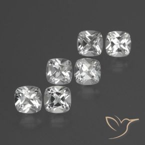 3.16 ct natürliche Klares Weiß Topas-Edelsteine, Kissen, VVS-VS