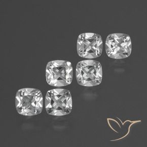 2.92 ct natürliche Klares Weiß Topas-Edelsteine, Kissen, VVS-VS