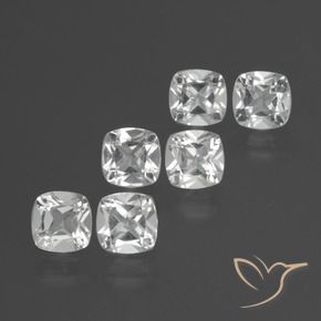 2.89 ct natürliche Weiß Topas-Edelsteine, Kissen, VVS-VS
