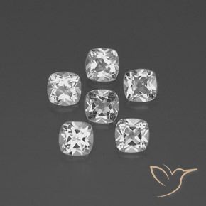 3.05 ct natürliche Weiß Topas-Edelsteine, Kissen, VVS-VS