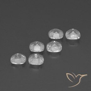 3.05 ct natürliche Weiß Topas-Edelsteine, Kissen, VVS-VS