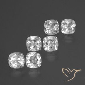 3.14 ct natürliche Weiß Topas-Edelsteine, Kissen, VVS-VS
