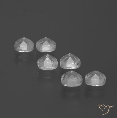 3.11 ct natürliche Weiß Topas-Edelsteine, Kissen, VVS-VS