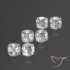 2.98 ct natürliche Weiß Topas-Edelsteine, Kissen, VVS-VS