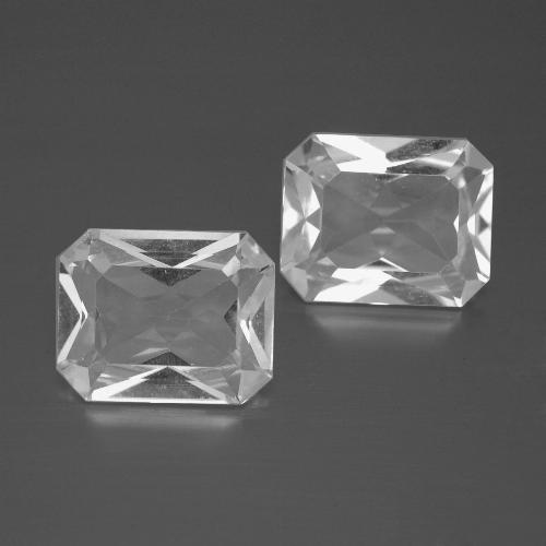 6.68 ct natürliche Weiß Topas-Edelsteine, Smaragdschliff, VVS-VS