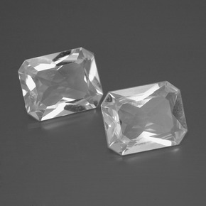 6.68 ct natürliche Weiß Topas-Edelsteine, Smaragdschliff, VVS-VS