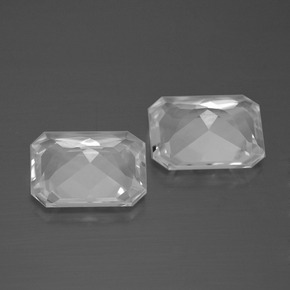 6.68 ct natürliche Weiß Topas-Edelsteine, Smaragdschliff, VVS-VS