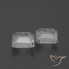 5.52 ct natürliche Weiß Topas-Edelsteine, Oktagonschliff, VS