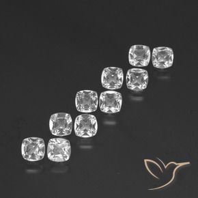 4.47 ct natürliche Klares Weiß Topas-Edelsteine, Kissen, VVS-VS