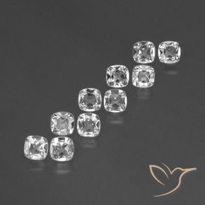 4.51 ct natürliche Klares Weiß Topas-Edelsteine, Kissen, VVS-VS