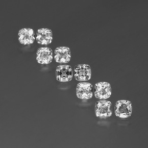 5.04 ct natürliche Klares Weiß Topas-Edelsteine, Kissenschliff, VVS-VS