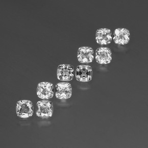 5.04 ct natürliche Klares Weiß Topas-Edelsteine, Kissenschliff, VVS-VS