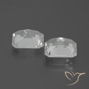 7.52 ct natürliche Weiß Topas-Edelsteine, Smaragdschliff, VVS