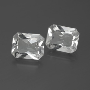 6.66 ct natürliche Weiß Topas-Edelsteine, Smaragdschliff, VVS
