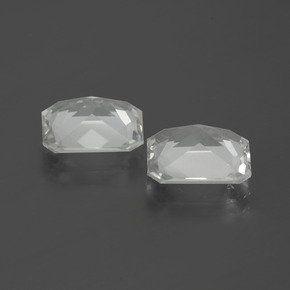 6.66 ct natürliche Weiß Topas-Edelsteine, Smaragdschliff, VVS