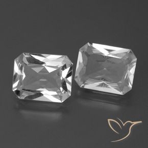 6.61 ct natürliche Klares Weiß Topas-Edelsteine, Oktagonschliff, VVS