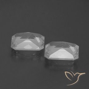 6.61 ct natürliche Klares Weiß Topas-Edelsteine, Oktagonschliff, VVS