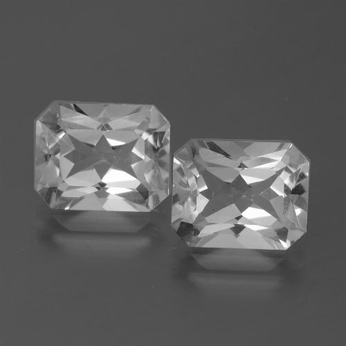 7,43 ct natürliche weißer Topas-Edelsteine, Smaragdschliff, VVS