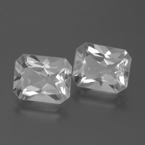 7,43 ct natürliche weißer Topas-Edelsteine, Smaragdschliff, VVS