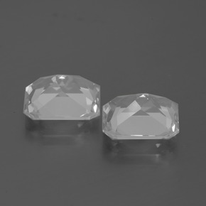 7,43 ct natürliche weißer Topas-Edelsteine, Smaragdschliff, VVS