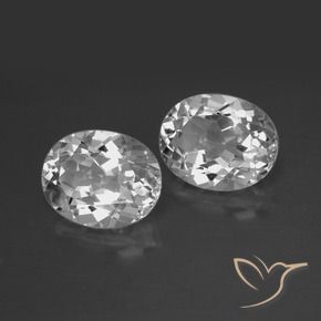 7.09 ct natürliche Klares Weiß Topas-Edelsteine, Oval, VVS-VS