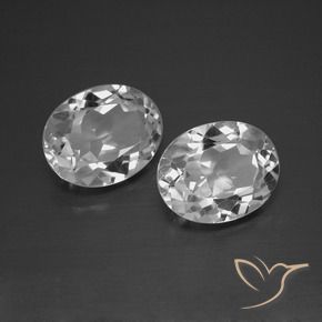 6.46 ct natürliche Klares Weiß Topas-Edelsteine, Oval, VVS-VS