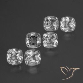 3.06 ct natürliche Klares Weiß Topas-Edelsteine, Kissen, VVS-VS