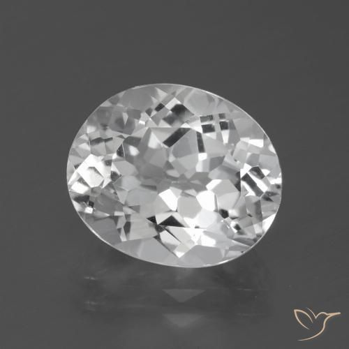 5.63ct Natürlicher Weiß Topas, Oval, VVS-VS
