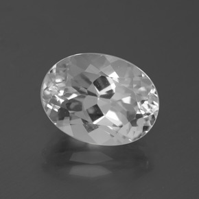 5,51 ctw natürlicher weißer Topas, Oval Schliff, VVS