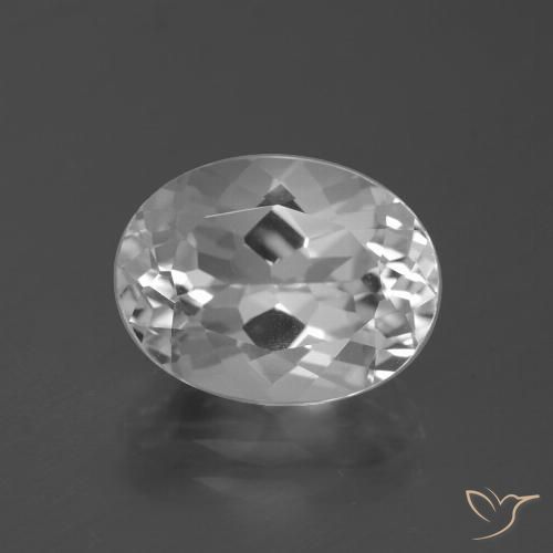 5.36ct Natürlicher Klares Weiß Topas, Oval, VVS