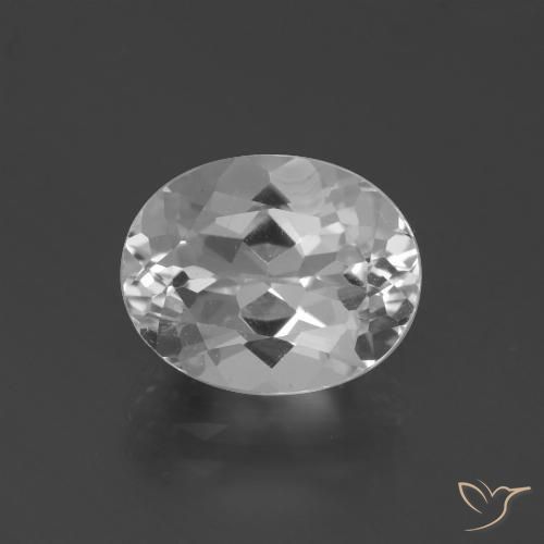 4.55ct Natürlicher Klares Weiß Topas, Oval, VVS-VS