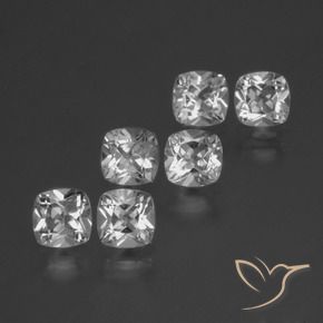 3.19 ct natürliche Klares Weiß Topas-Edelsteine, Kissen, VVS-VS