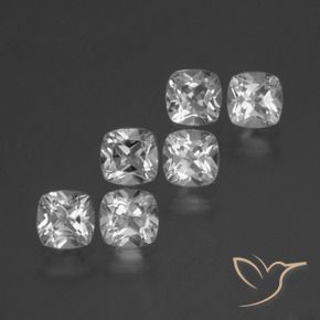 3.29 ct natürliche Klares Weiß Topas-Edelsteine, Kissen, VVS-VS