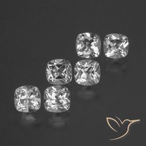 3.11 ct natürliche Klares Weiß Topas-Edelsteine, Kissen, VVS-VS