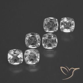 2.60 ct natürliche Klares Weiß Topas-Edelsteine, Kissen, VVS-VS