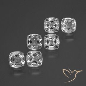 2.88 ct natürliche Klares Weiß Topas-Edelsteine, Kissen, VVS-VS