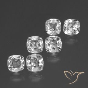 2.86 ct natürliche Klares Weiß Topas-Edelsteine, Kissen, VVS-VS