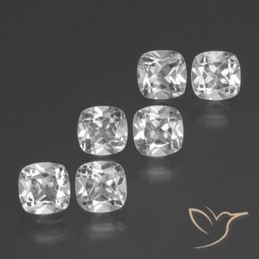 2.96 ct natürliche Klares Weiß Topas-Edelsteine, Kissen, VVS-VS