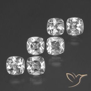 3.08 ct natürliche Klares Weiß Topas-Edelsteine, Kissen, VVS-VS