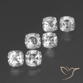 3.26 ct natürliche Weiß Topas-Edelsteine, Kissen, VVS-VS
