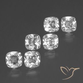 3.07 ct natürliche Weiß Topas-Edelsteine, Kissen, VVS-VS